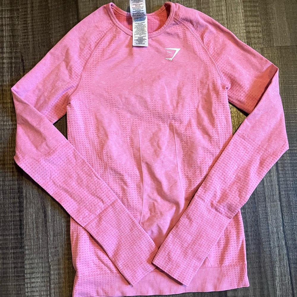Pink Gymshark long sleeve